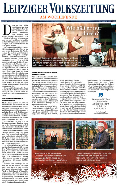 Der freundliche Weihnachtsmann in der LVZ als PDF-Datei zum Download