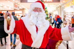 Der Weihnachtsmann in den Zwickau Arcaden